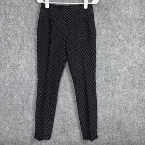 CAbi 5175 Seaside Polka Dot Pants Womens Size 2 Black ankle Skinny
